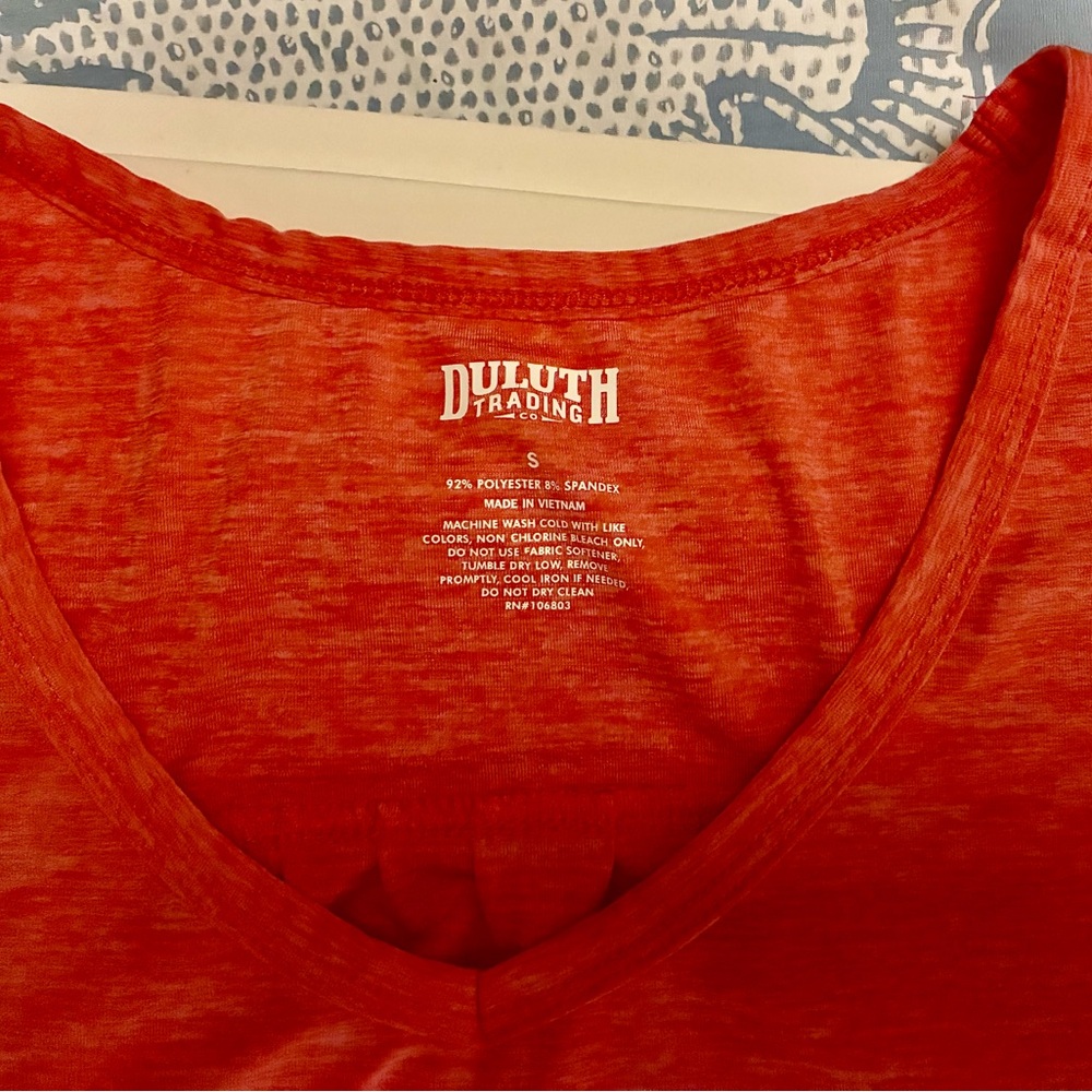 Duluth Trading Red V-Neck Top